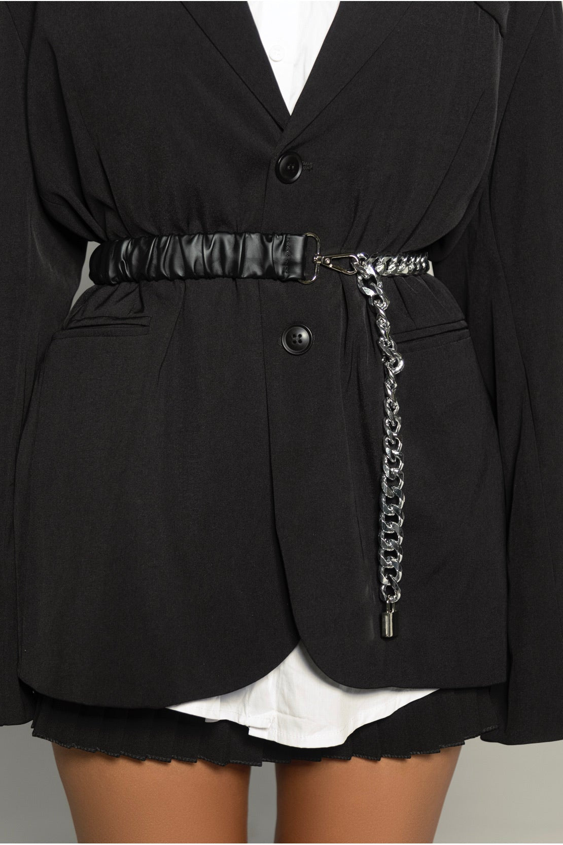 Leather + Chain Belt