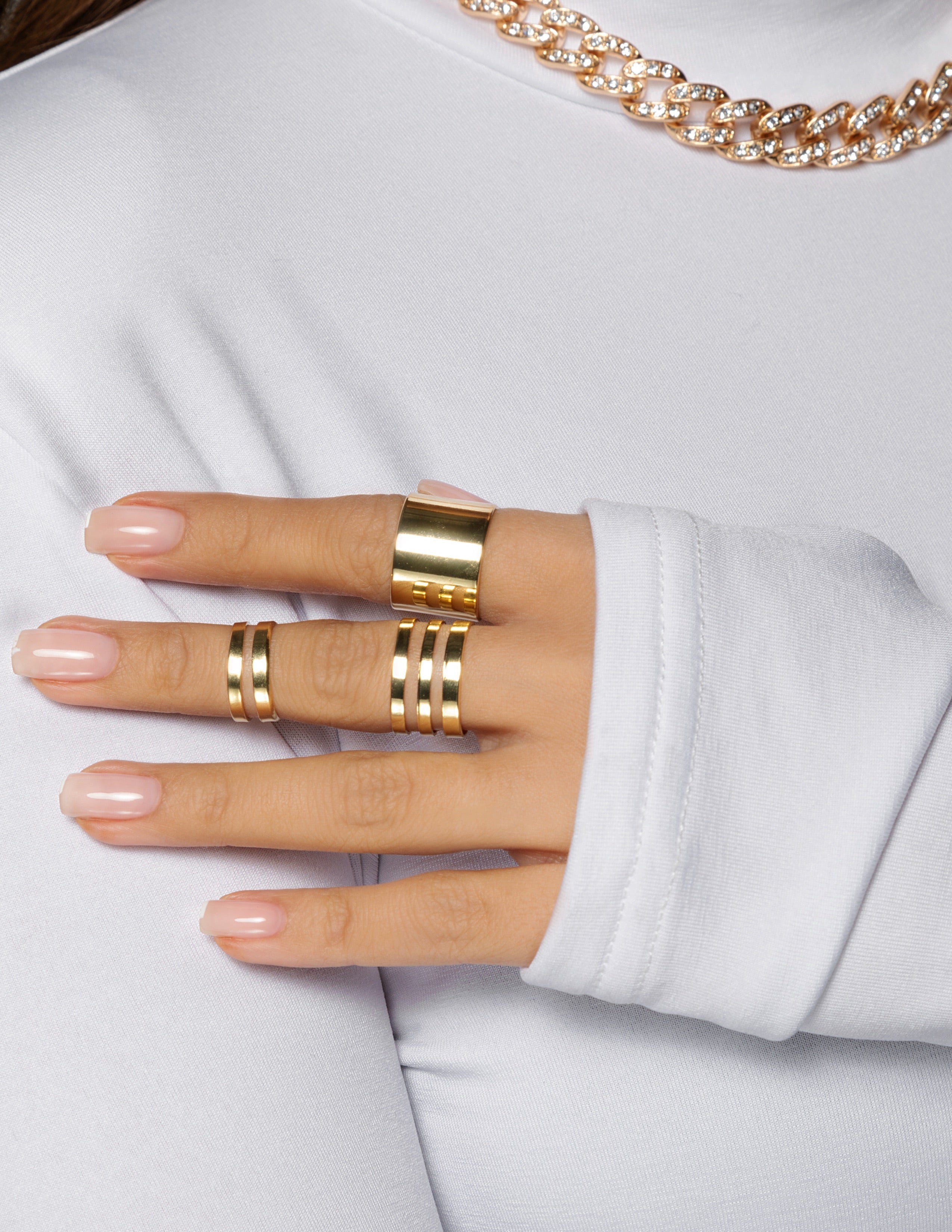 3-Piece Cuff Ring Set