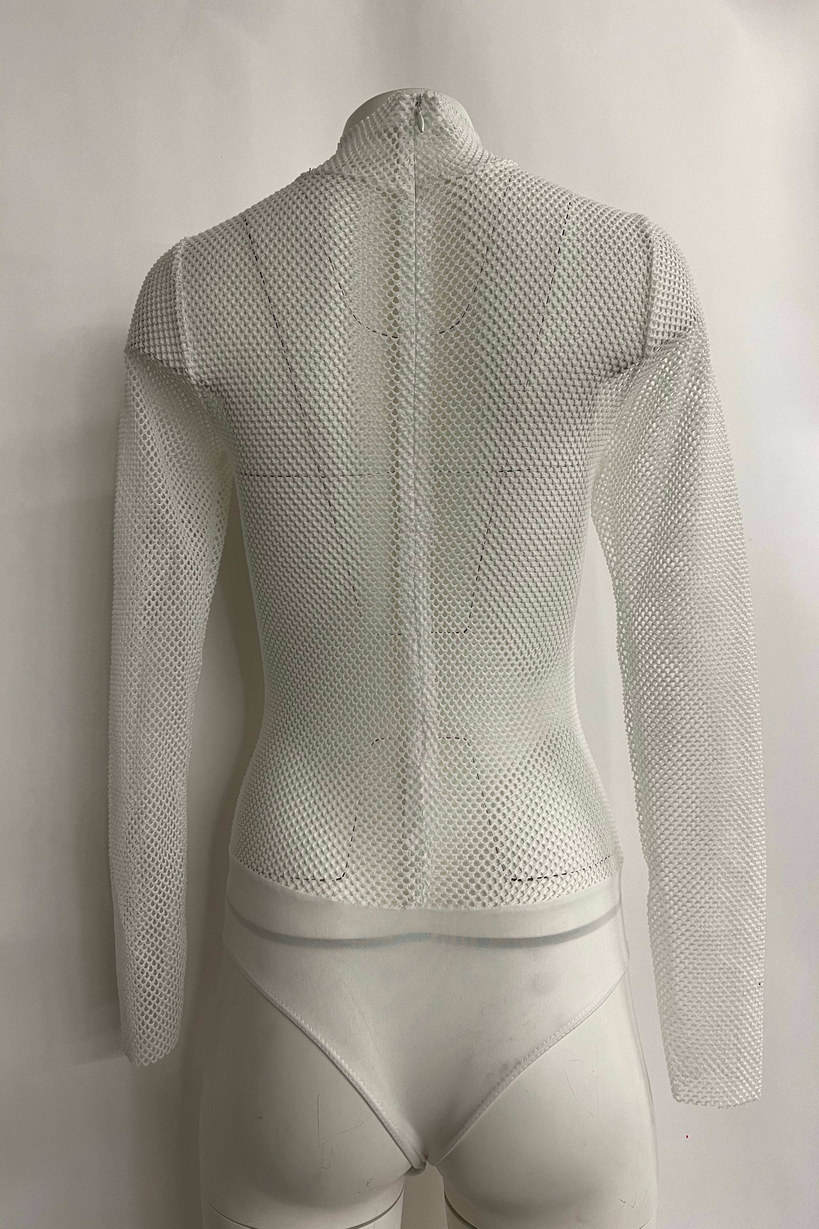 Mesh Bodysuit - White Size M