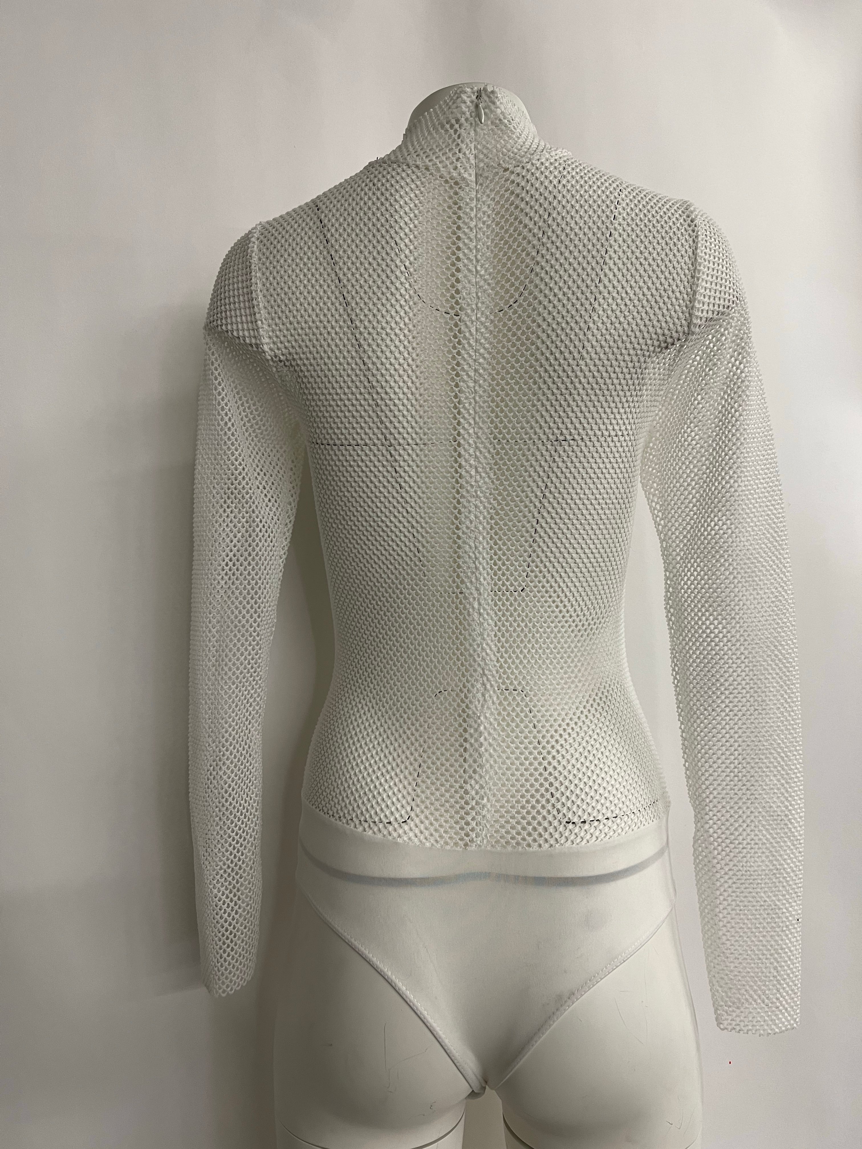 Mesh Bodysuit - White Size M