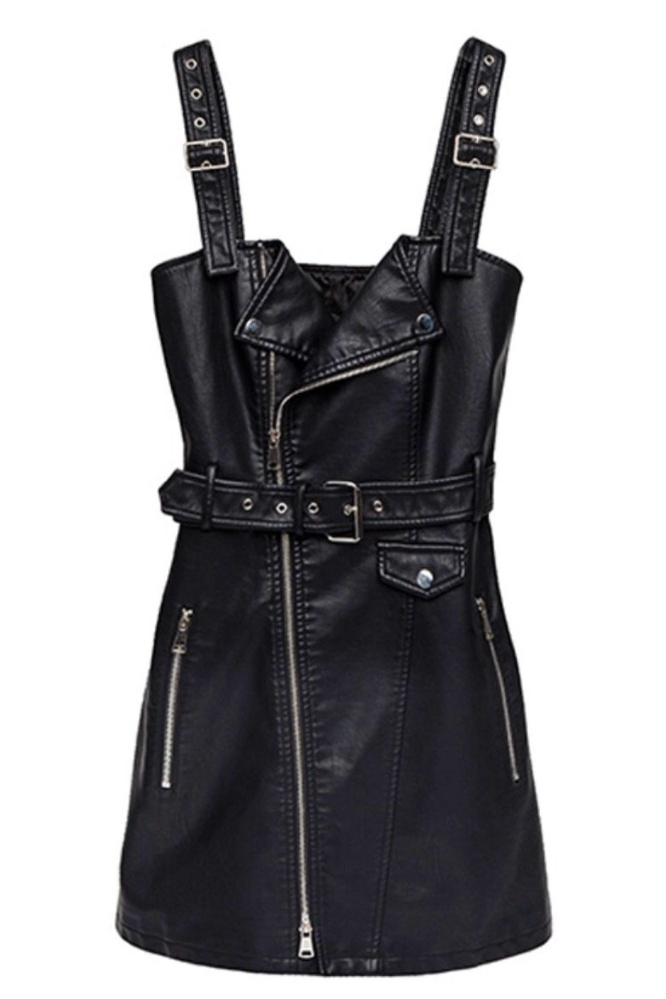 Vegan Leather Mini Dress