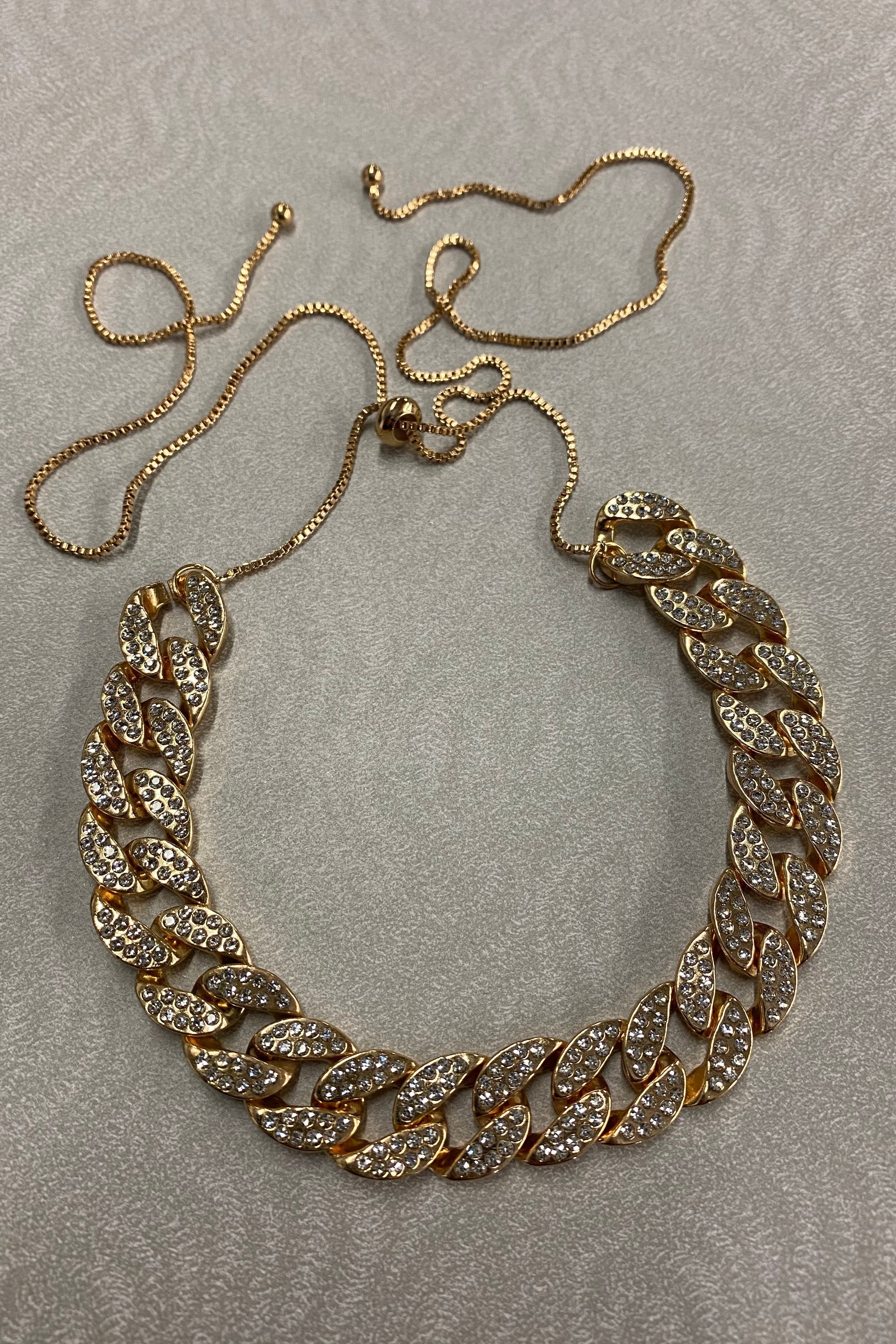 Adjustable Stone Cuban Necklace