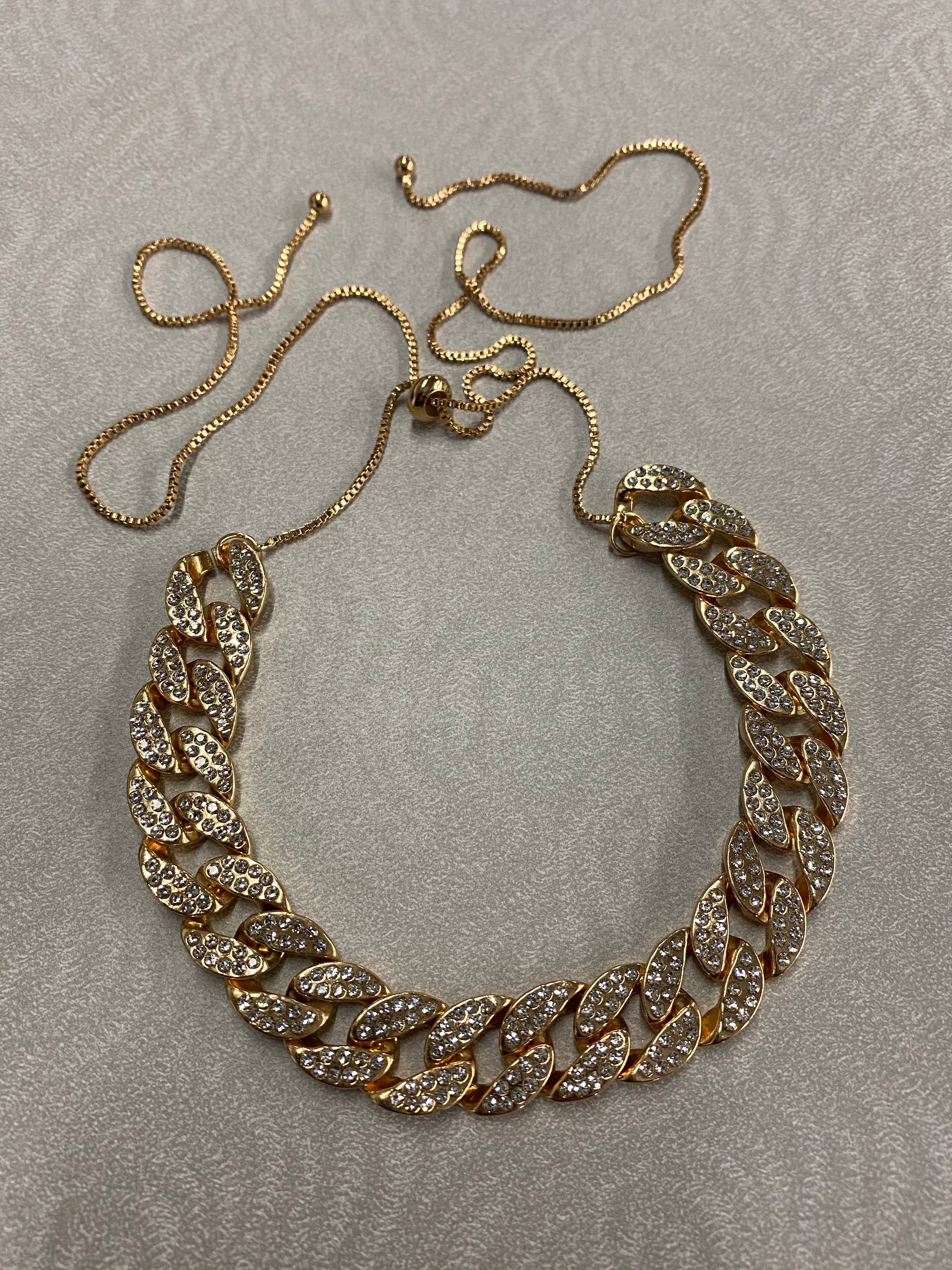 Adjustable Stone Cuban Necklace