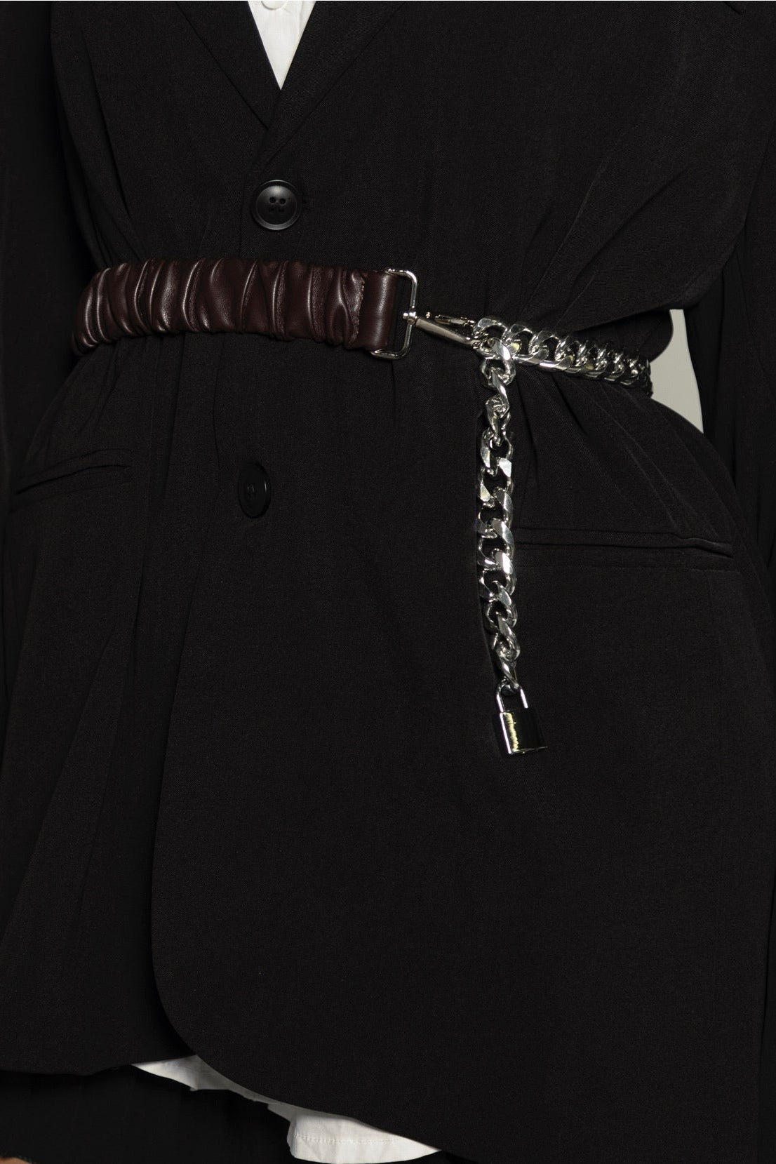 Leather + Chain Belt