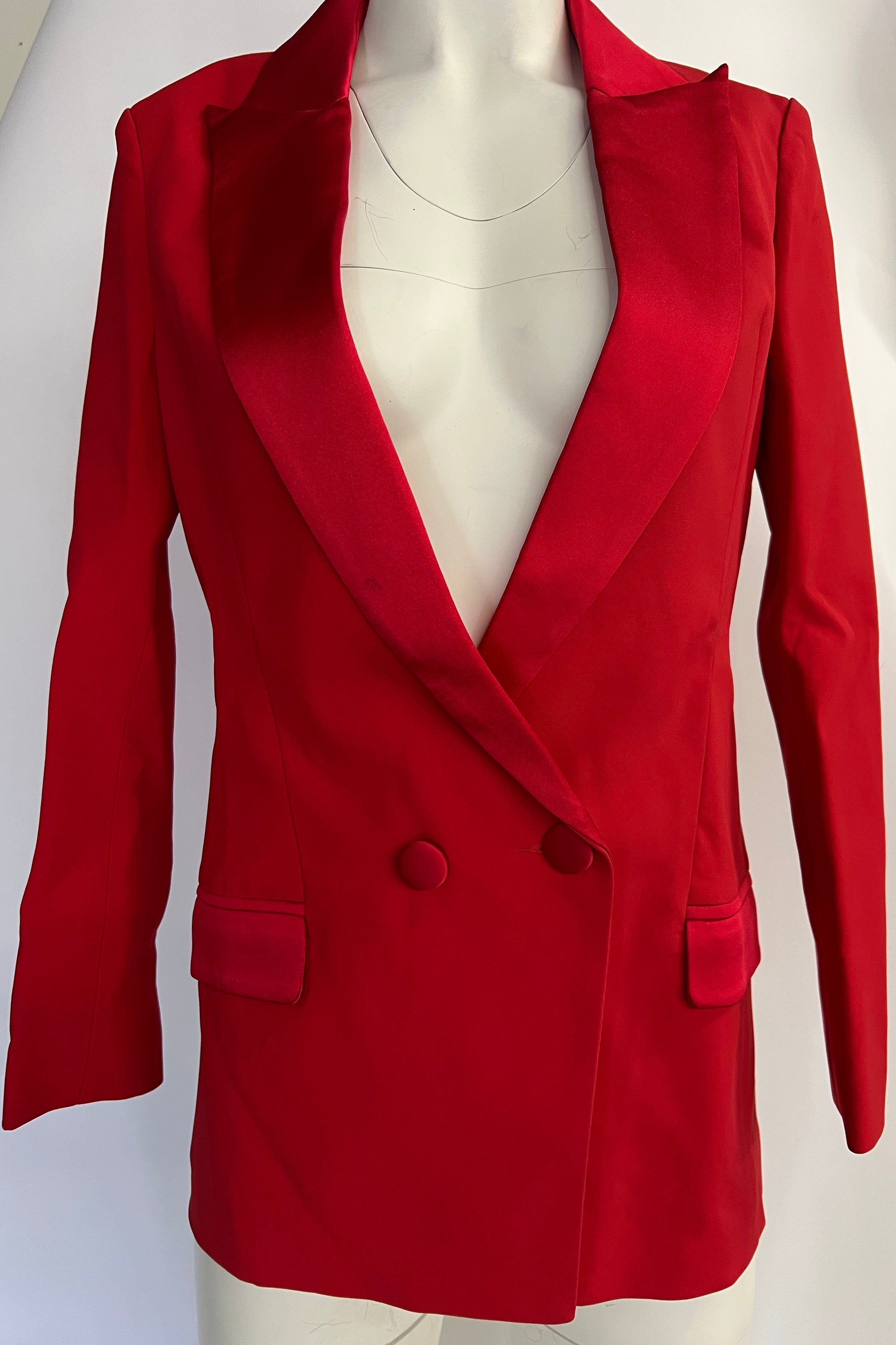 Red Long Blazer