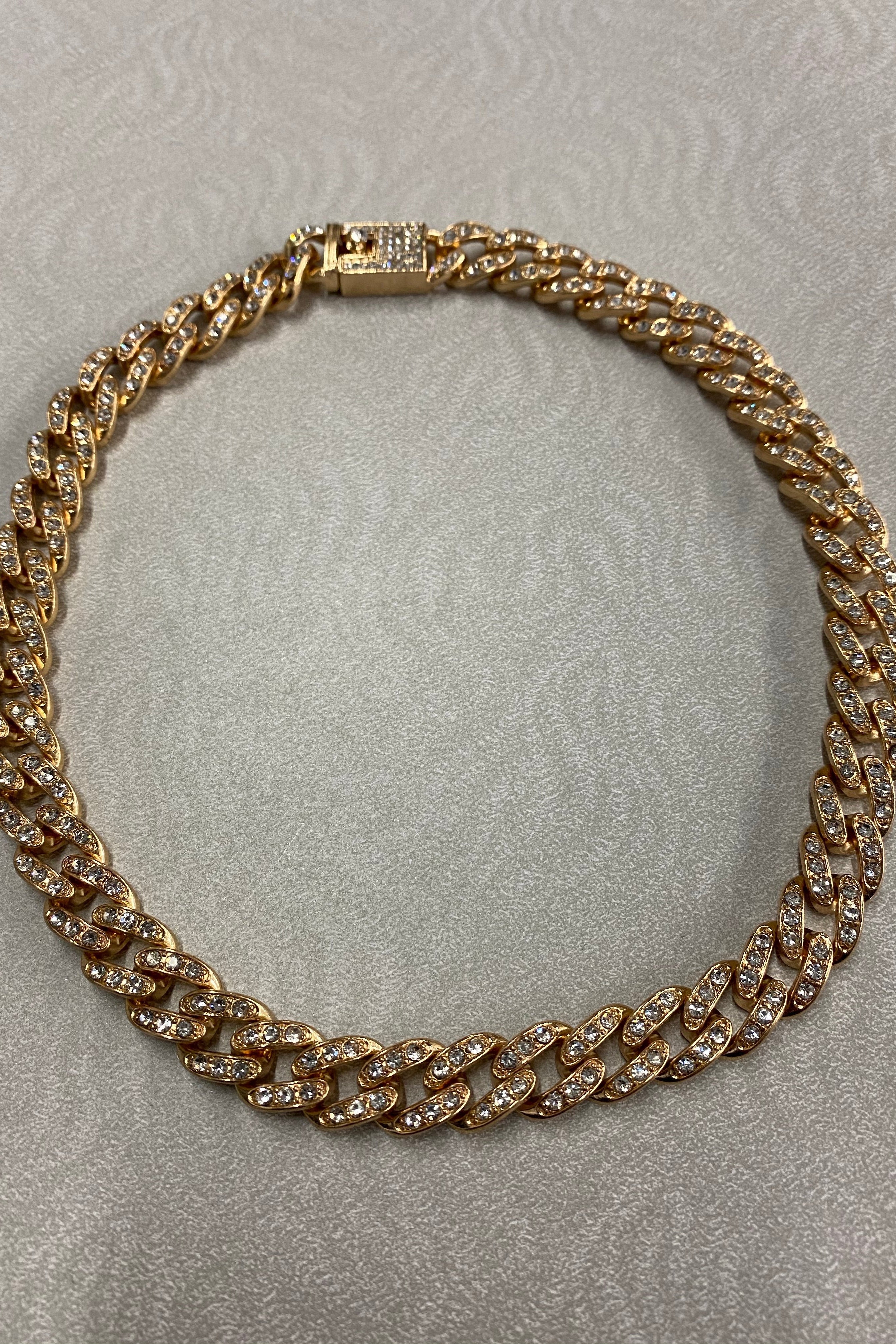 Unisex Stone Cuban Necklace