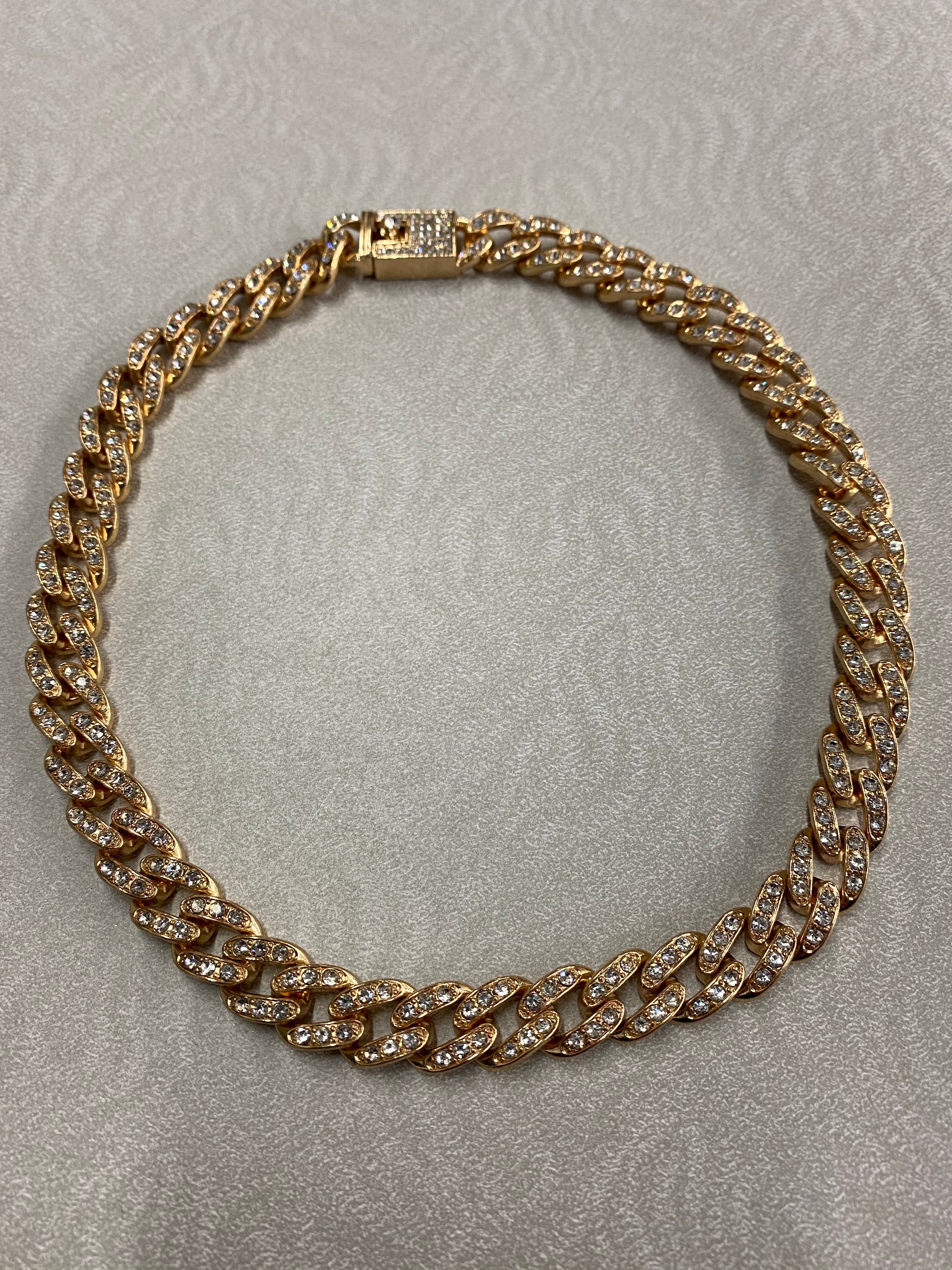 Unisex Stone Cuban Necklace