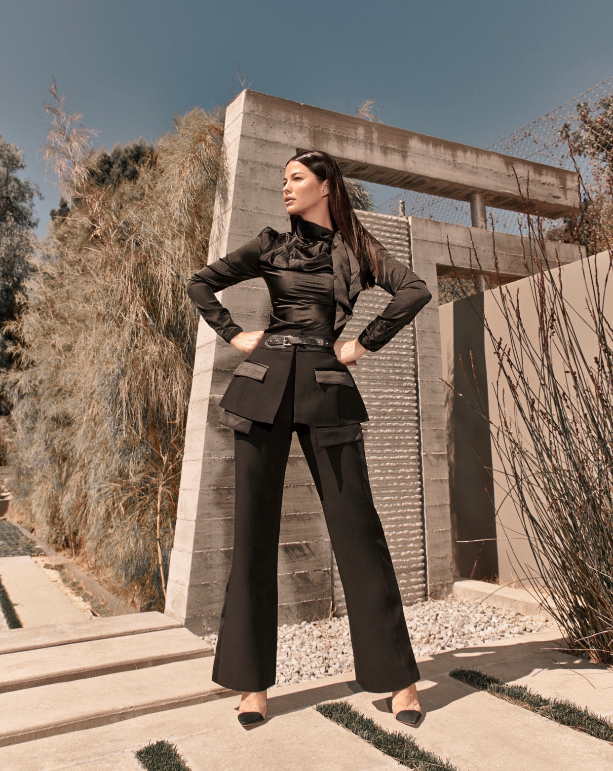 Detachable Peplum Pants