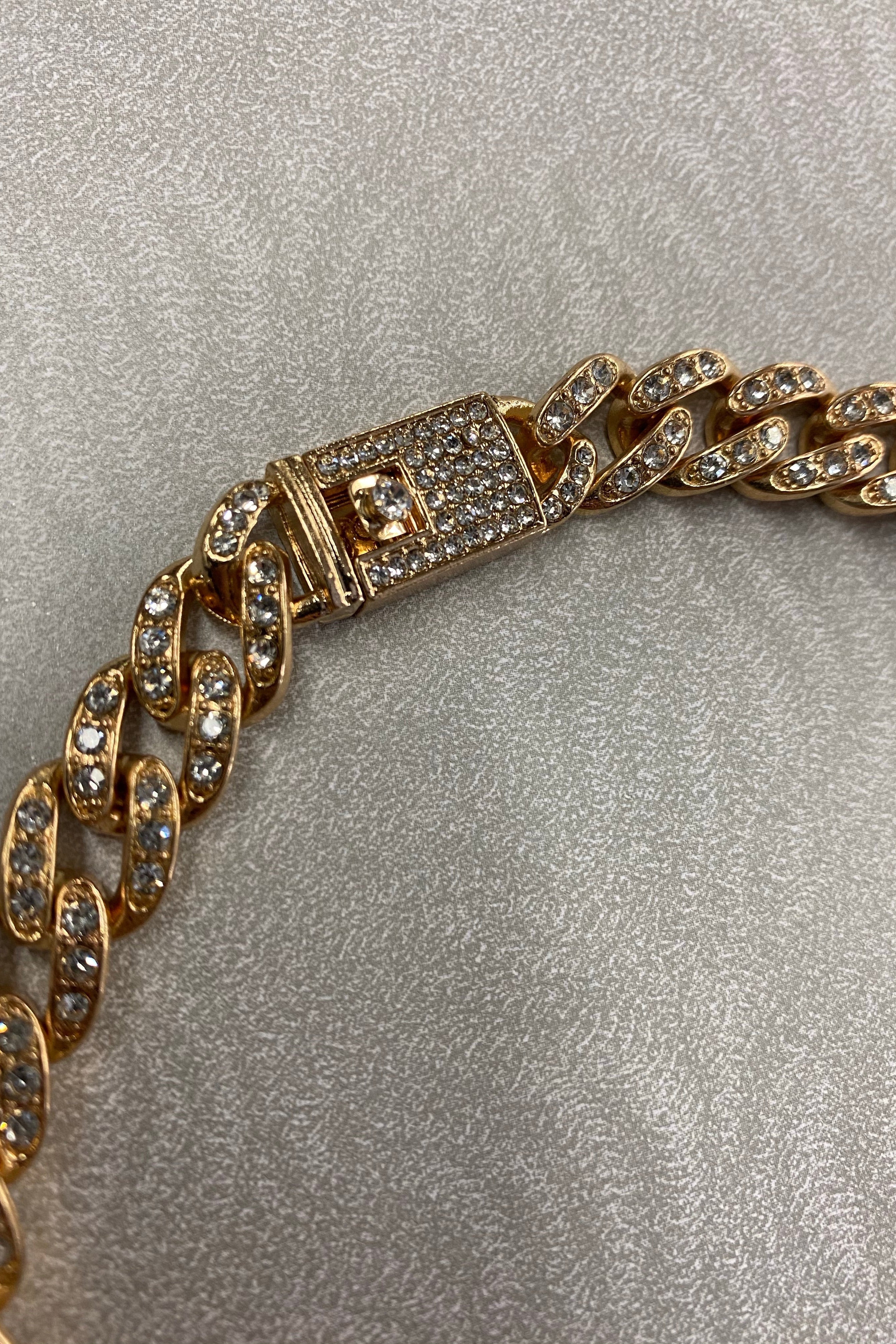 Unisex Stone Cuban Necklace