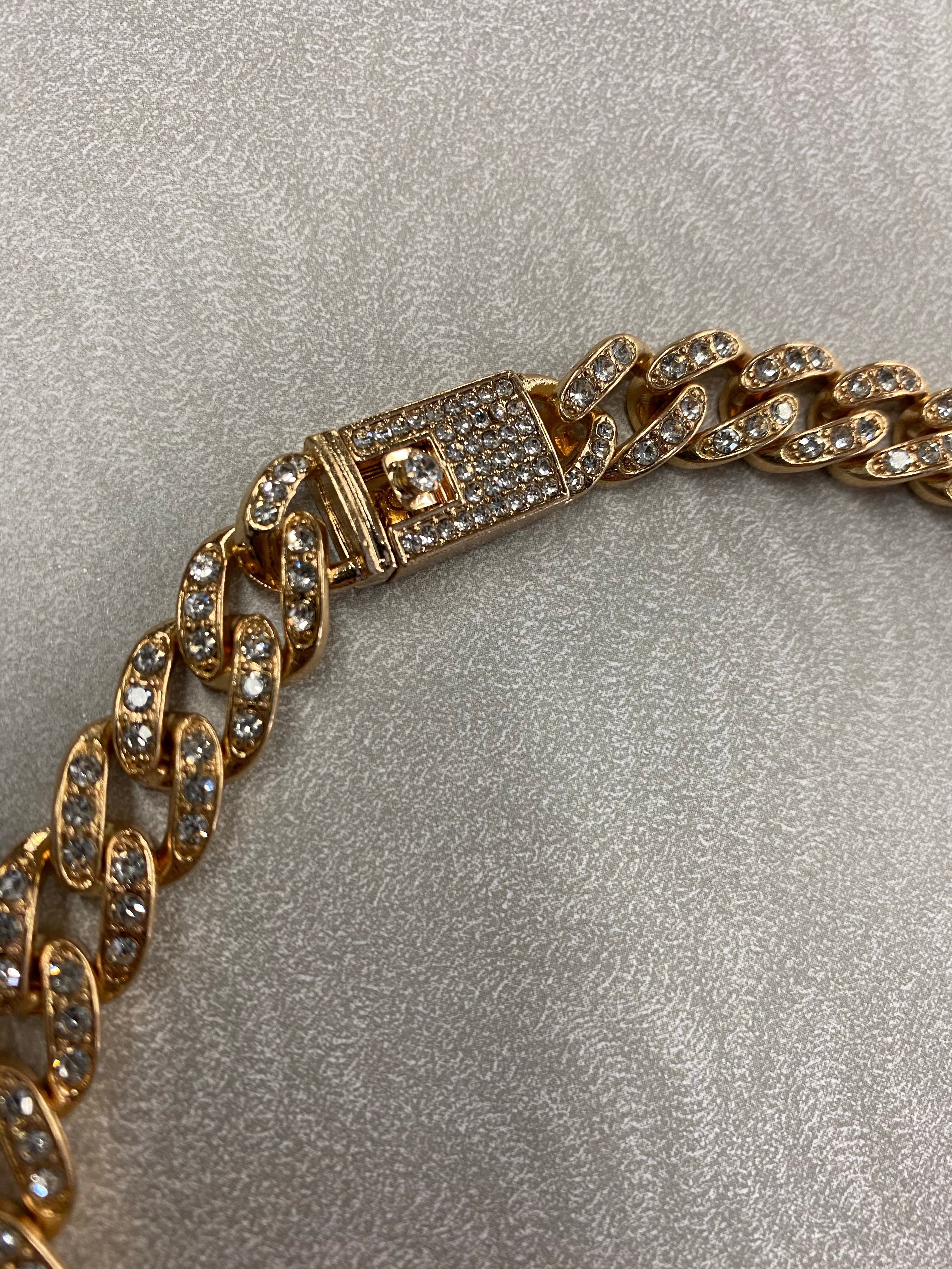 Unisex Stone Cuban Necklace