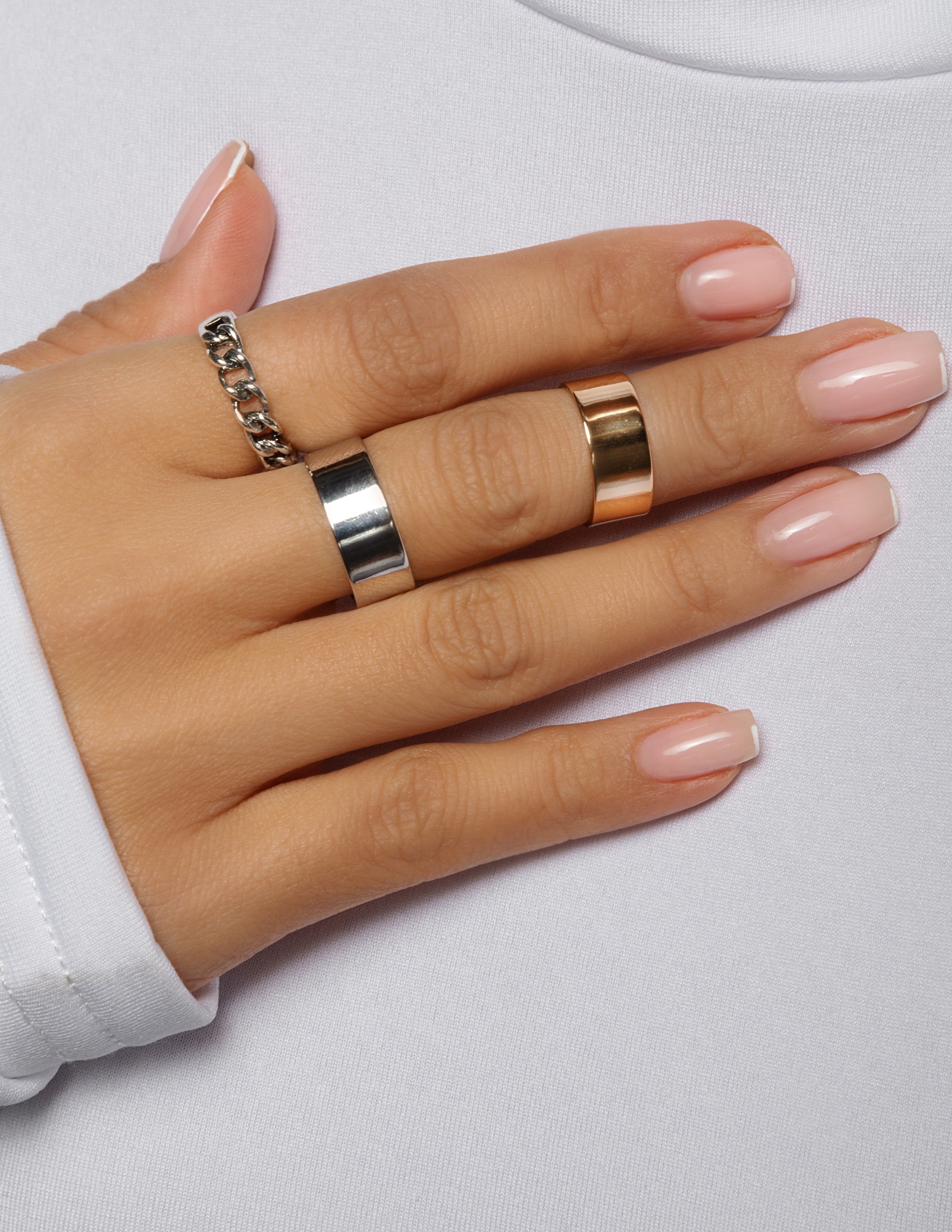 3-Piece Mixed Metals Ring Set