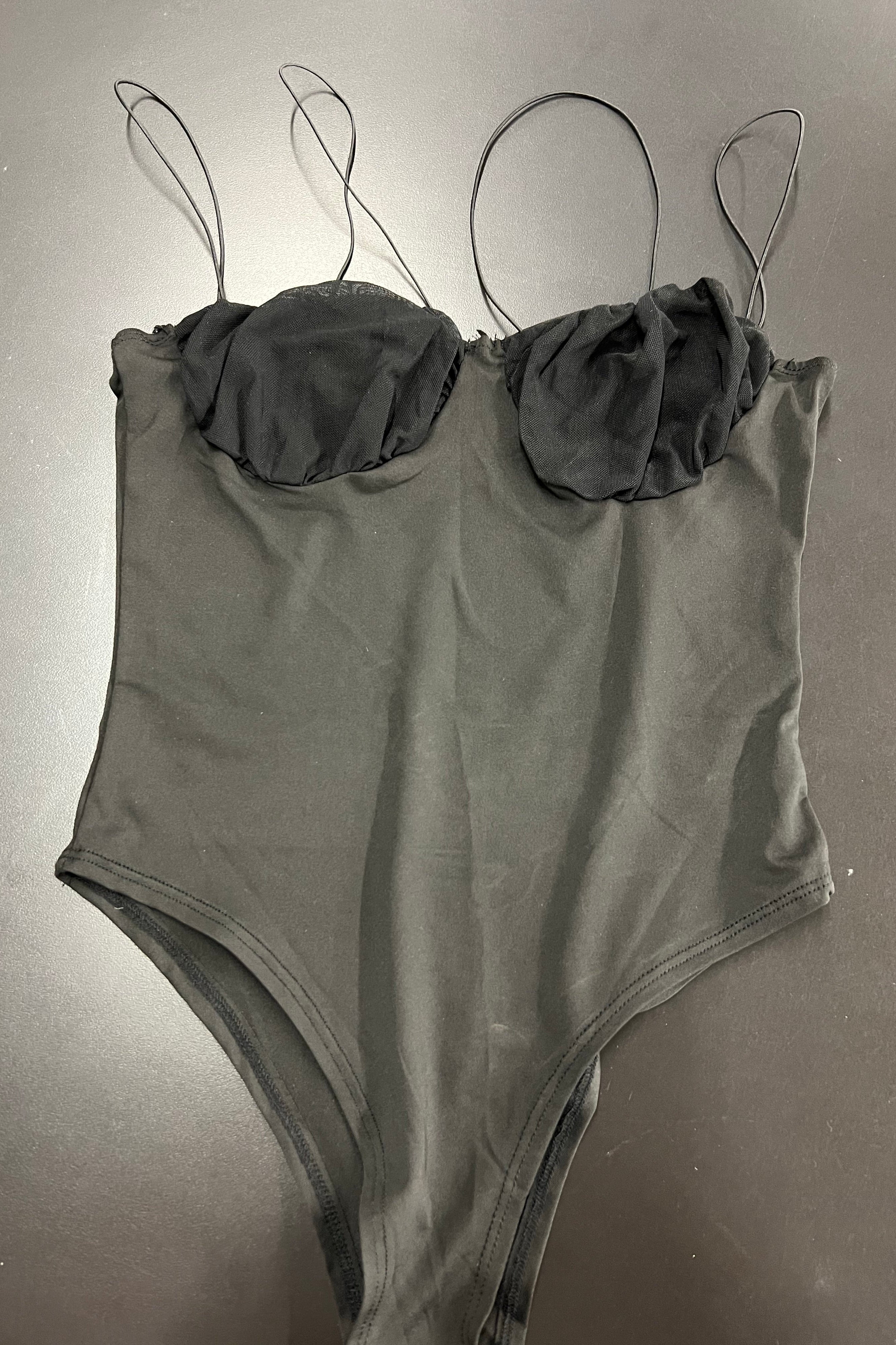 Mesh Chest Bodysuit - Size Small