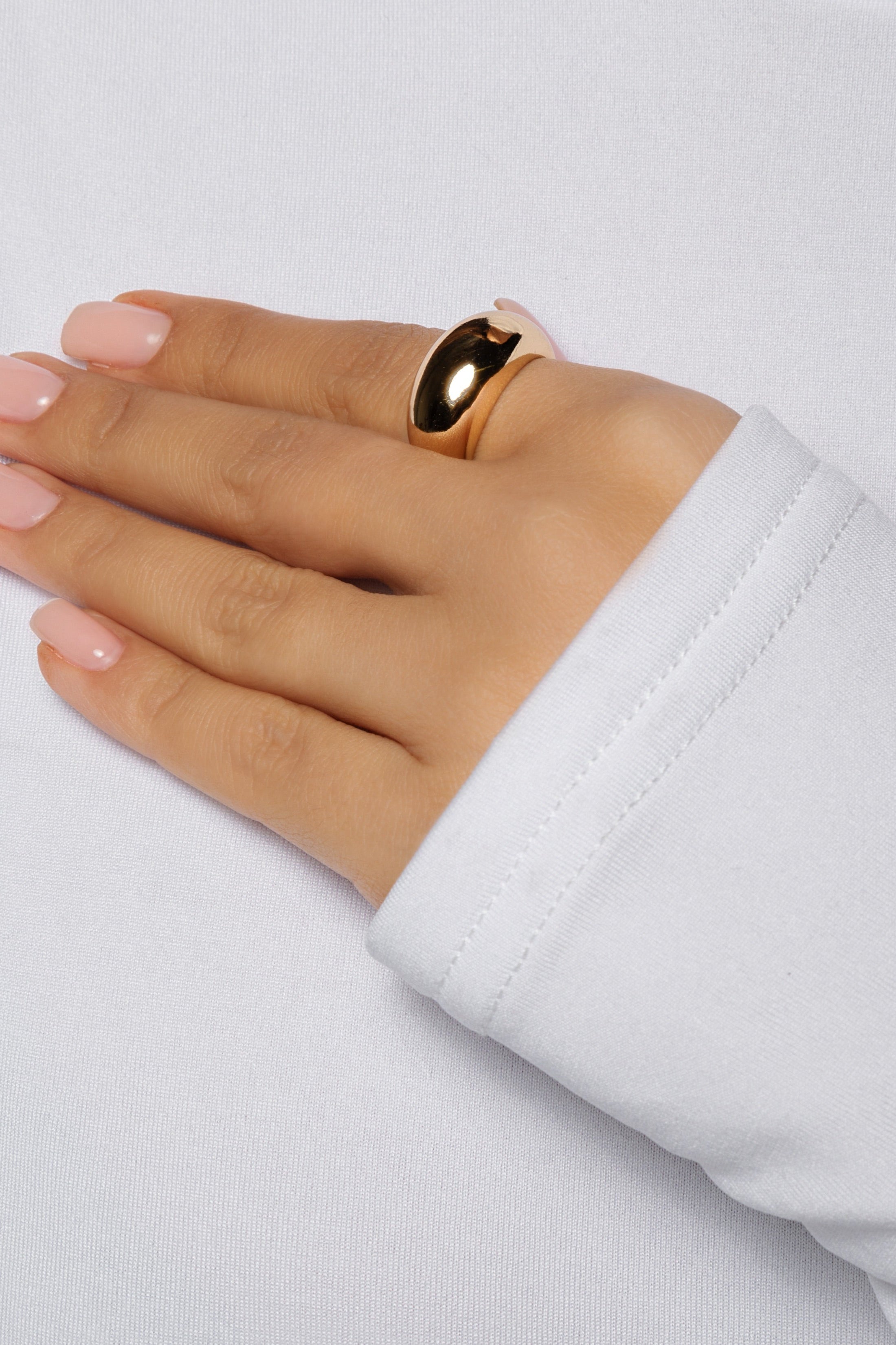 18k Gold Plated Chunky Solid Ring