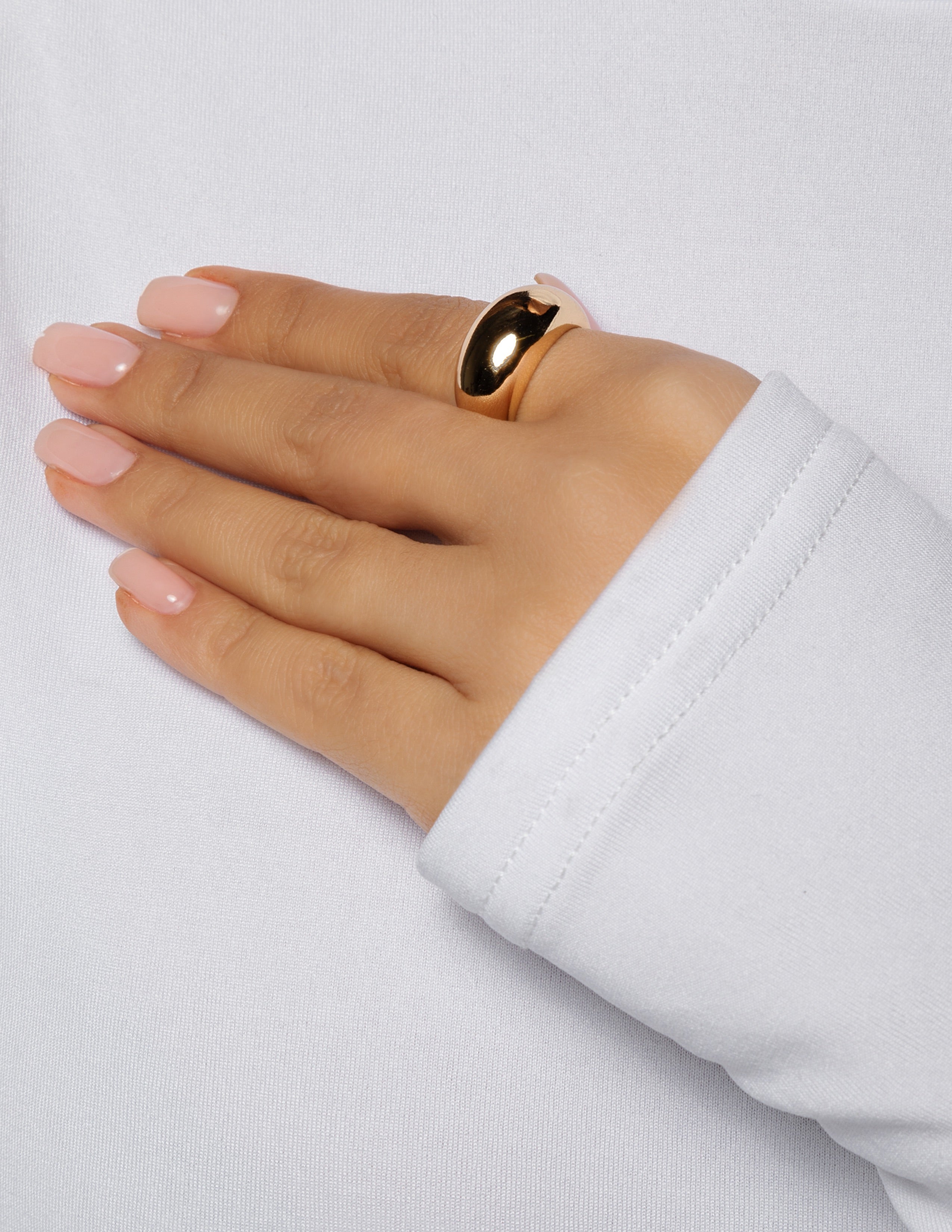 18k Gold Plated Chunky Solid Ring