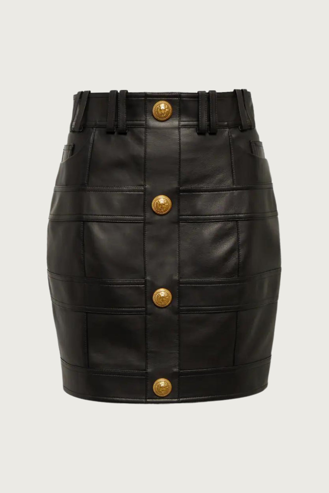 Leather Patchwork Skirt