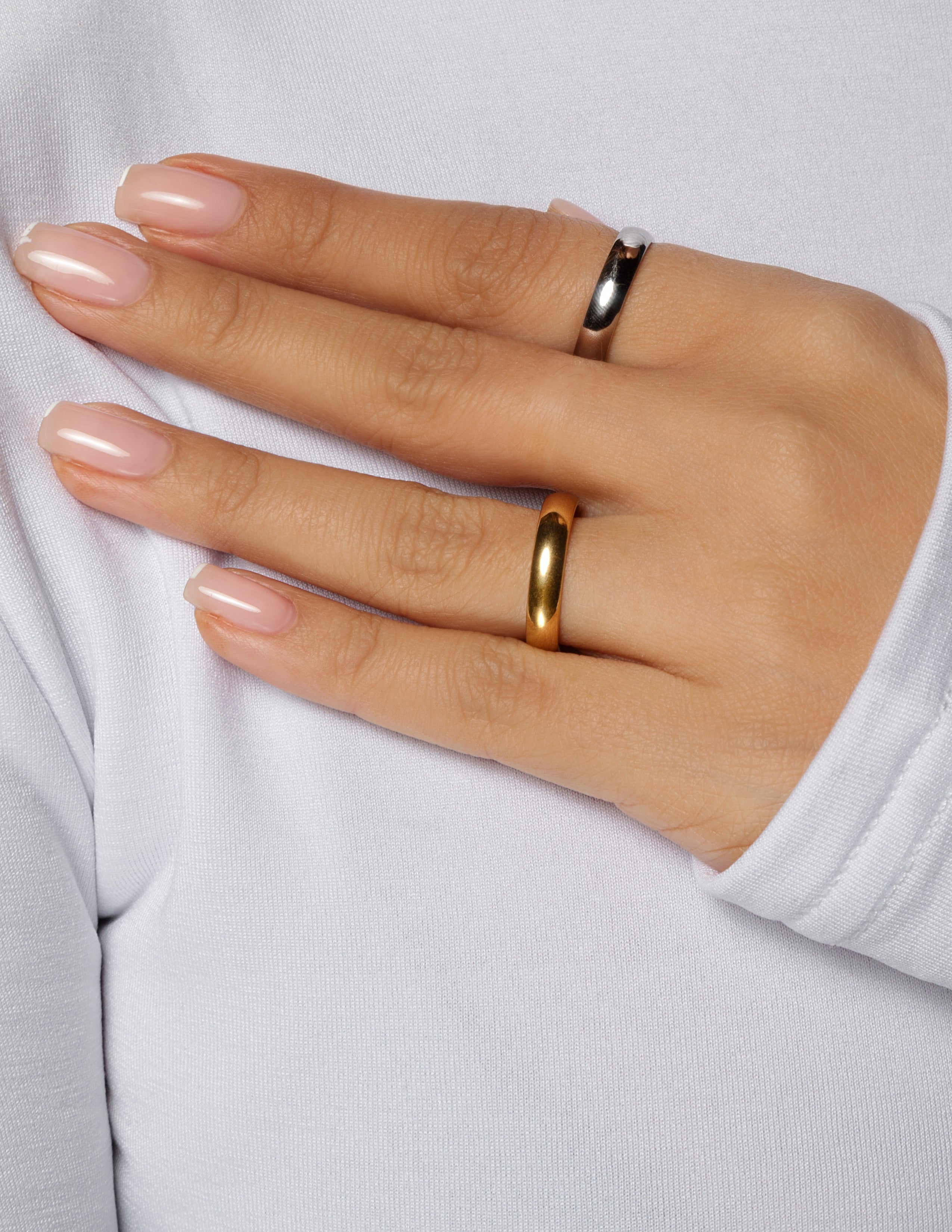 18k Gold Plated 4mm Stacker Ring