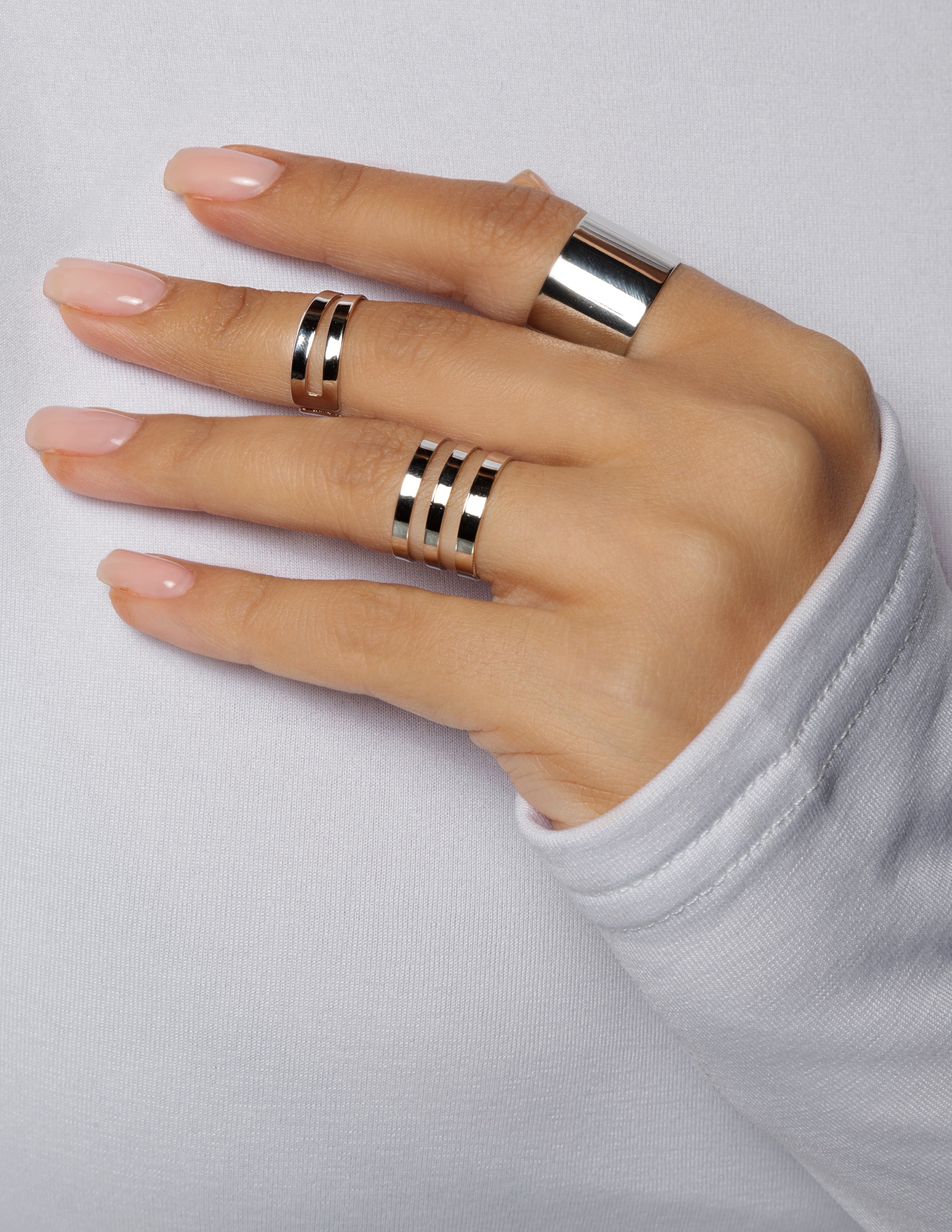 3-Piece Cuff Ring Set