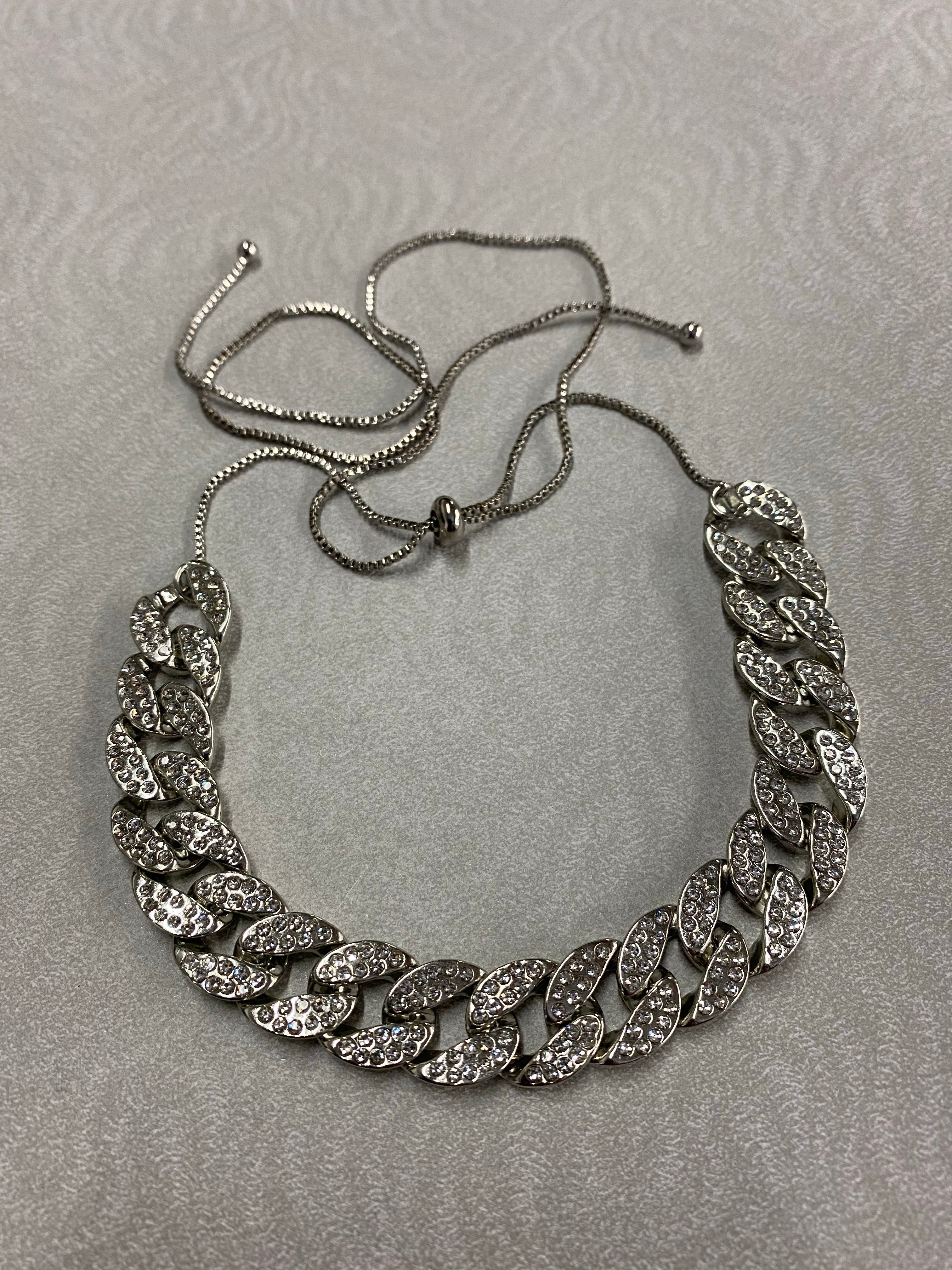 Adjustable Stone Cuban Necklace