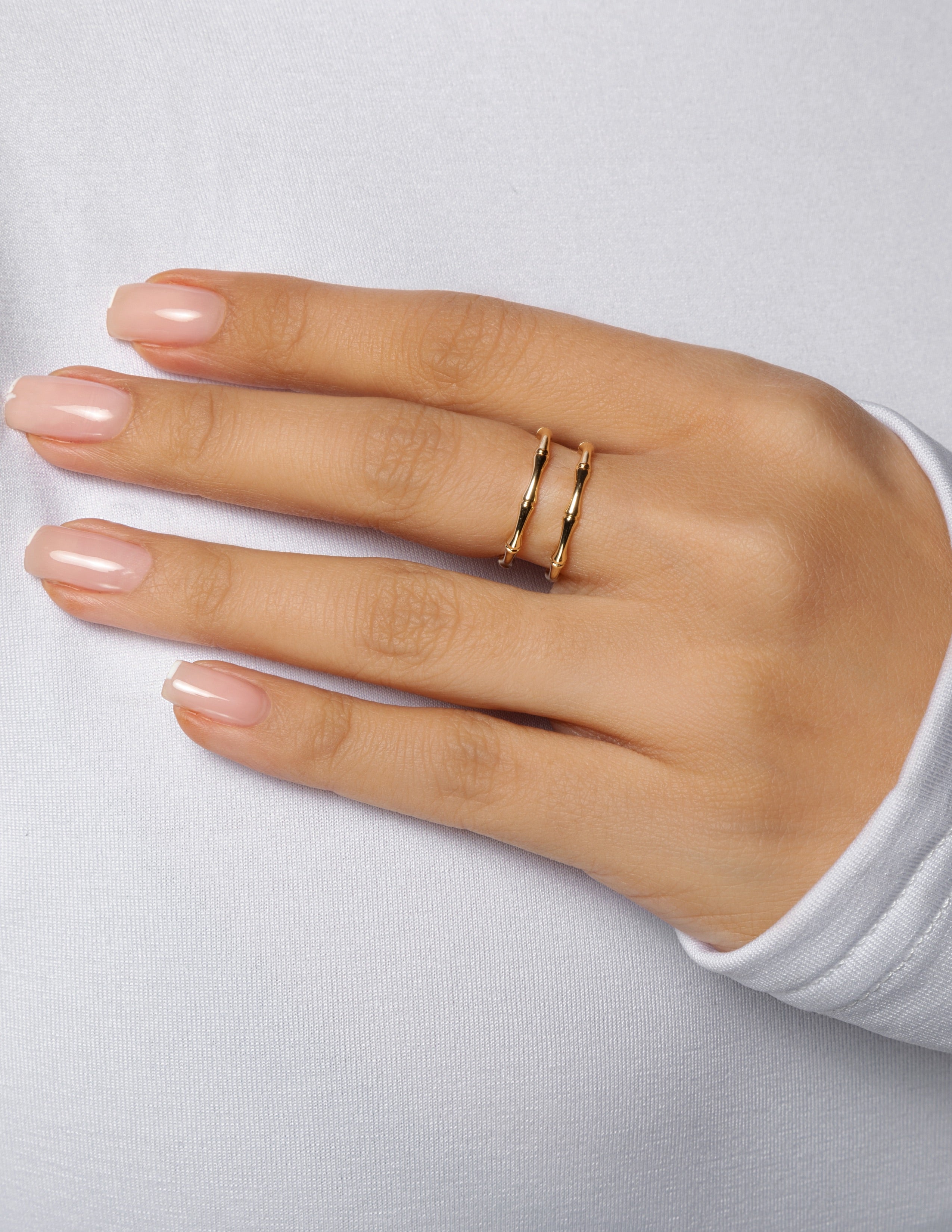 Double Bamboo Bar Ring