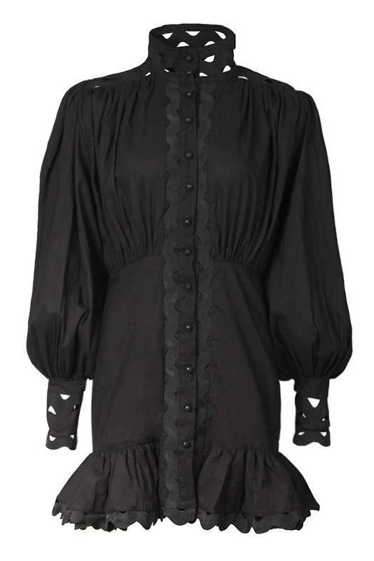 Turtleneck Cut Out Mini Dress